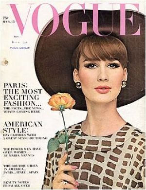 Vintage Vogue magazine covers - wah4mi0ae4yauslife.com - Vintage Vogue March 1964 - Brigitte Bauer.jpg
